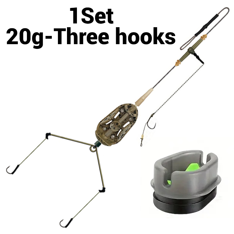 Fishing Hook Assortment - Leadcore'li 3'lü Kancalı Önceden Bağlanmış Sazan